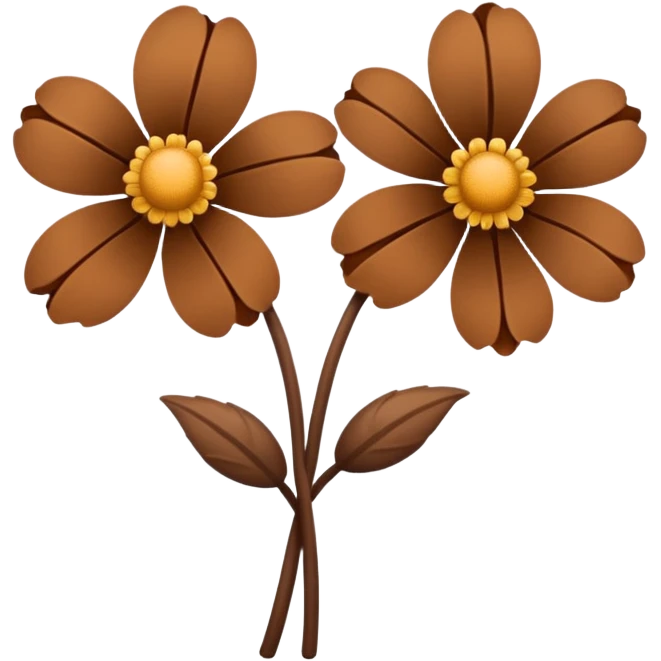 Brown flowers emoji