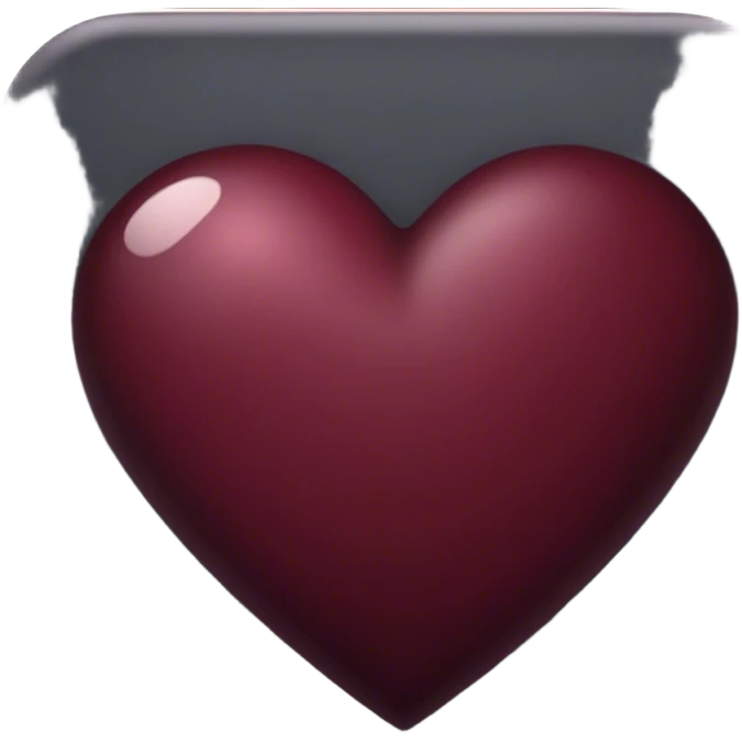 Only dark burgundy heart emoji