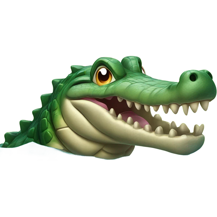 Crocodile and fish emoji