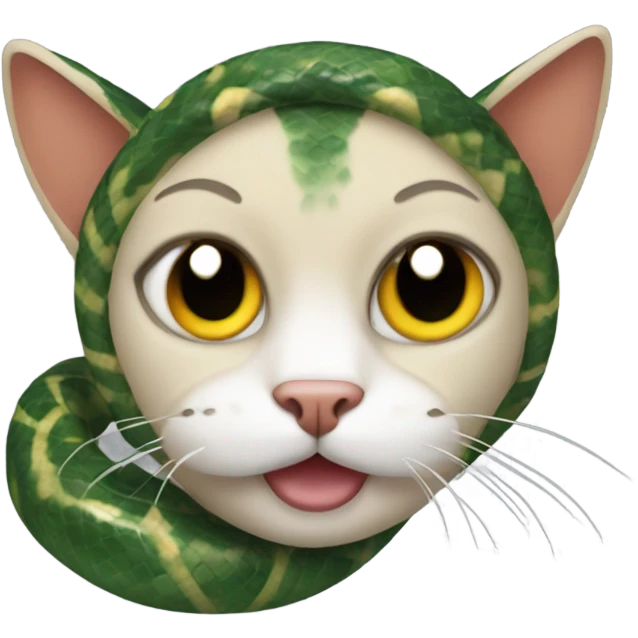 cat in a snake costume emoji