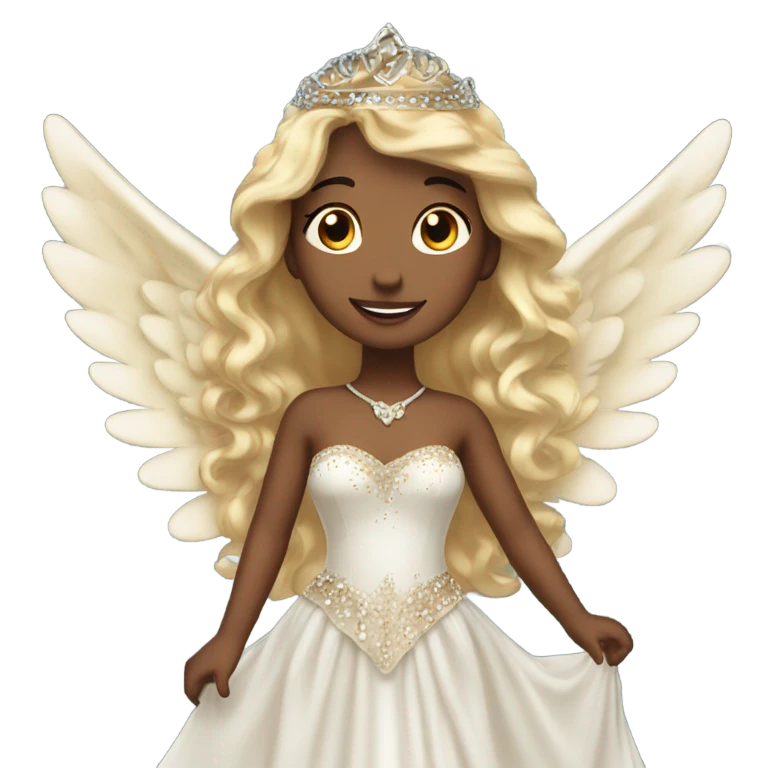 Angel dressed as princess emoji