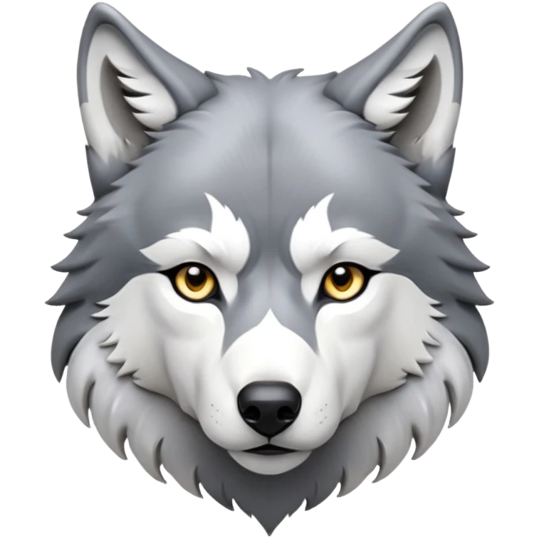 cinematic-noble-wolf-portrait-emoji,-poised-and-regal,-with-a-strong,-lean-build-and-a-sleek,-fur-of-grey-and-white,-deep-set-soulful-piercing-eyes,-simplified-yet-sharp-and-sophisticated-features,-highly-detailed,-full-body, zoomed out showing shoulders emoji