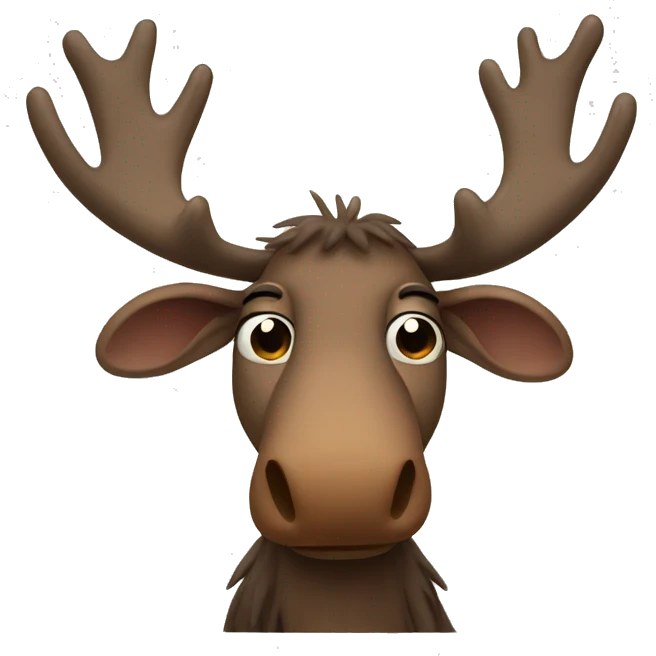 Sad moose emoji