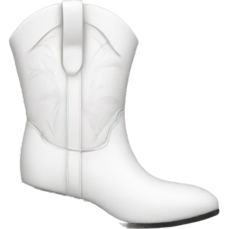 White cowgirl boot vase growing a palm tree  emoji