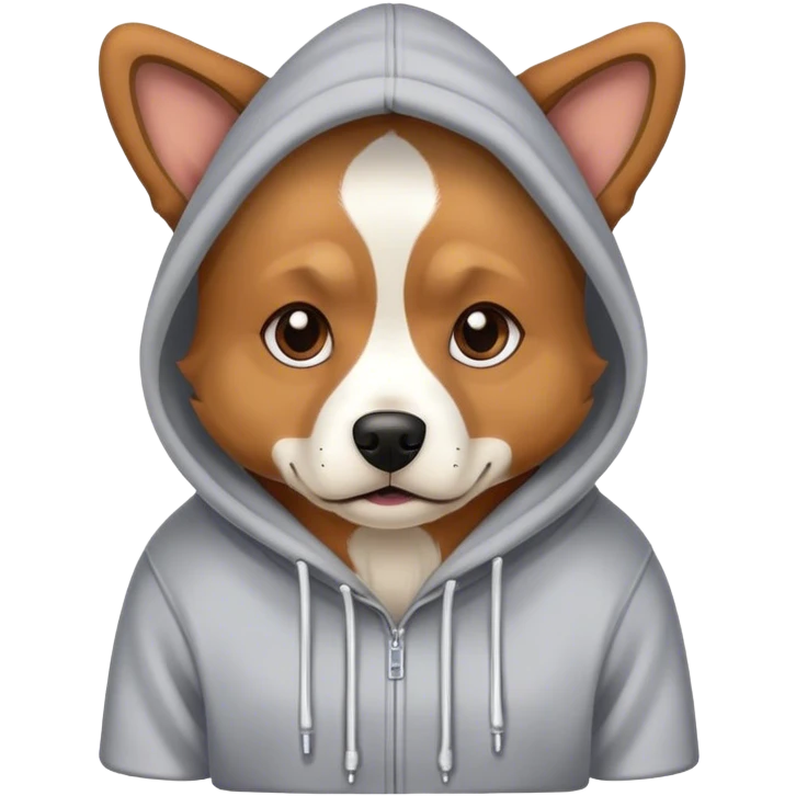 Dog weating a hoodie emoji