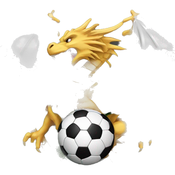 blason de football avec un dragon noir emoji