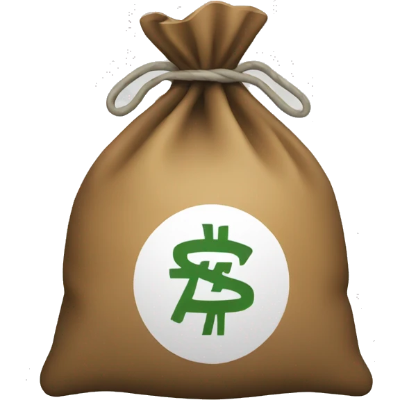 Money Bag Emoji with white outline emoji