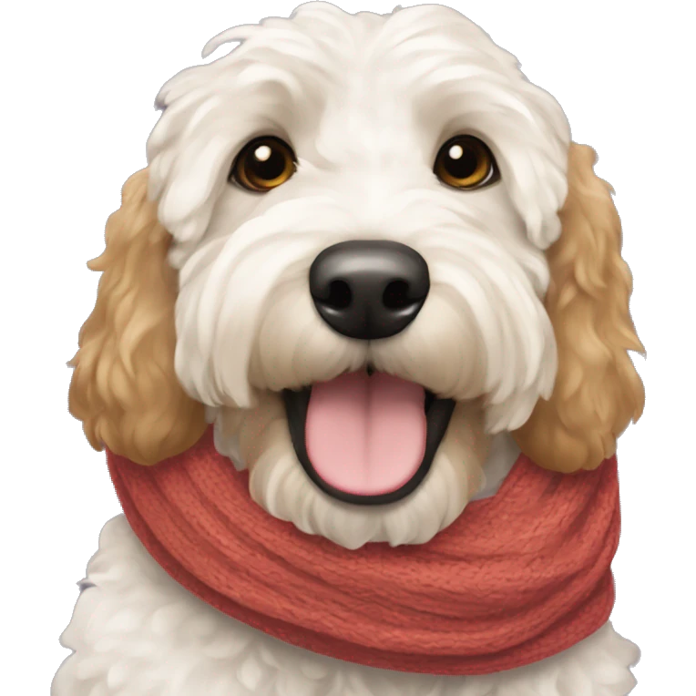 parti Goldendoodle-in-the-scarf emoji