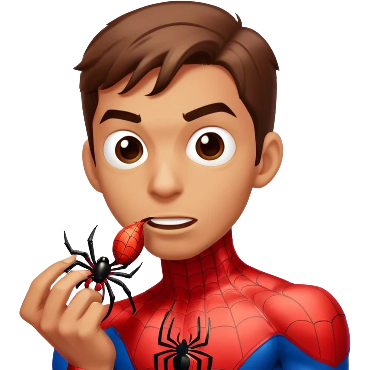 Spider man eating mini spider-Man emoji
