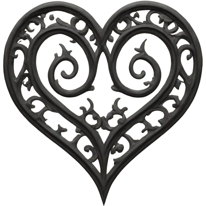 Gothic heart emoji