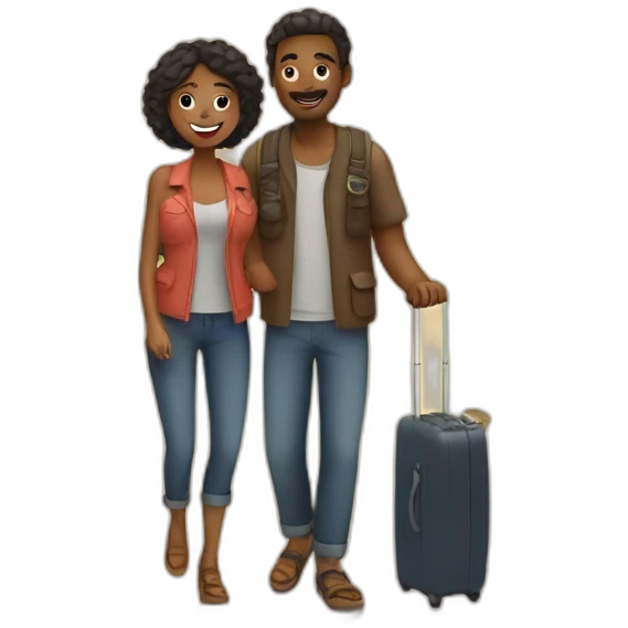 couple love travel emoji