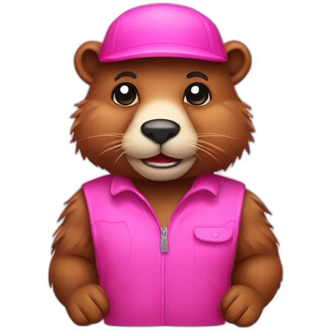 Pink beaver gaming emoji
