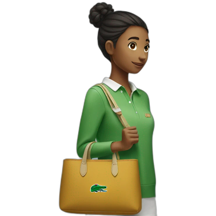 Lacoste bag girl emoji