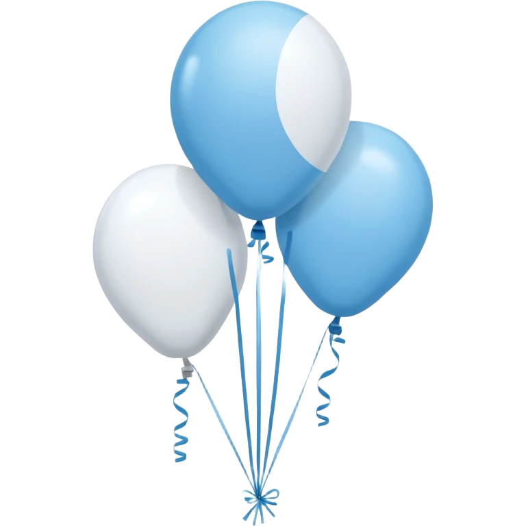 that the balloons be light blue and white emoji