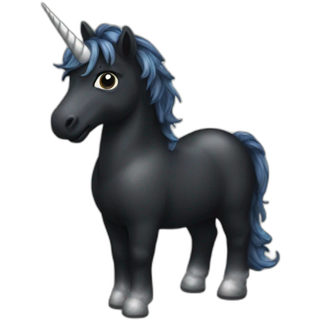 black unicorn emoji