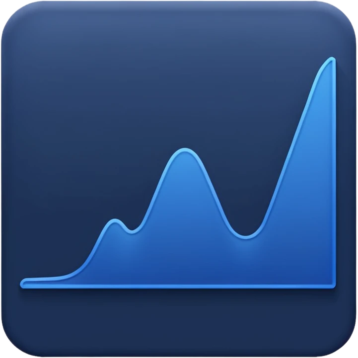 A simple line plot going down smoothly emoji