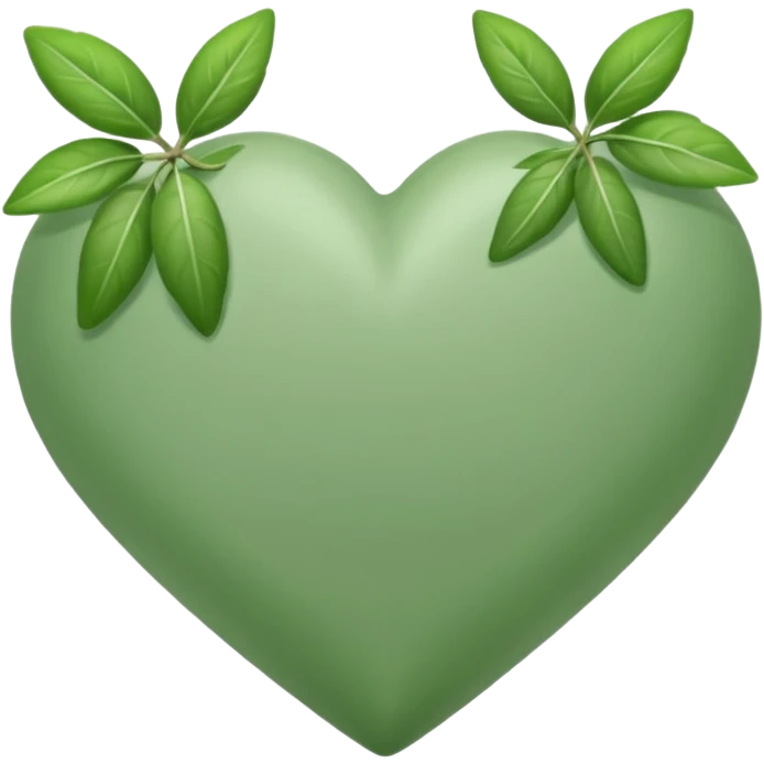 green sage heart full emoji