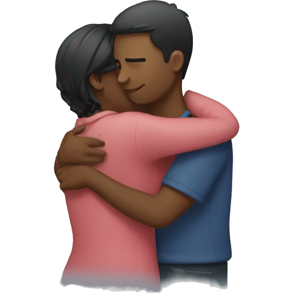 female and male hugging emoji
