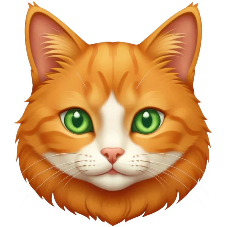 cute orange tabby cat with green eyes emoji