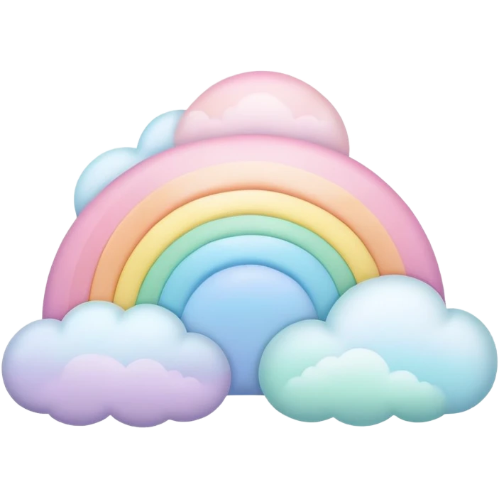  pastel rainbow easter puffy landscape  emoji