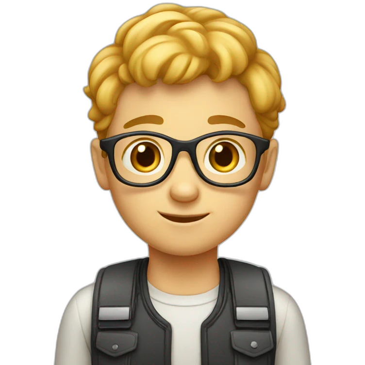 smart boy cartoon  emoji