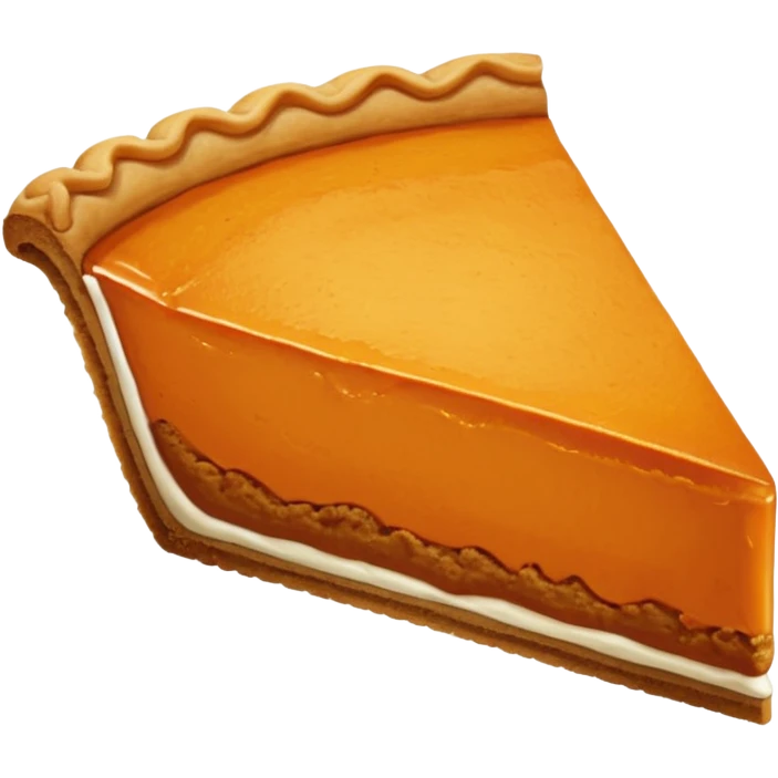A slice of pumpkin pie emoji