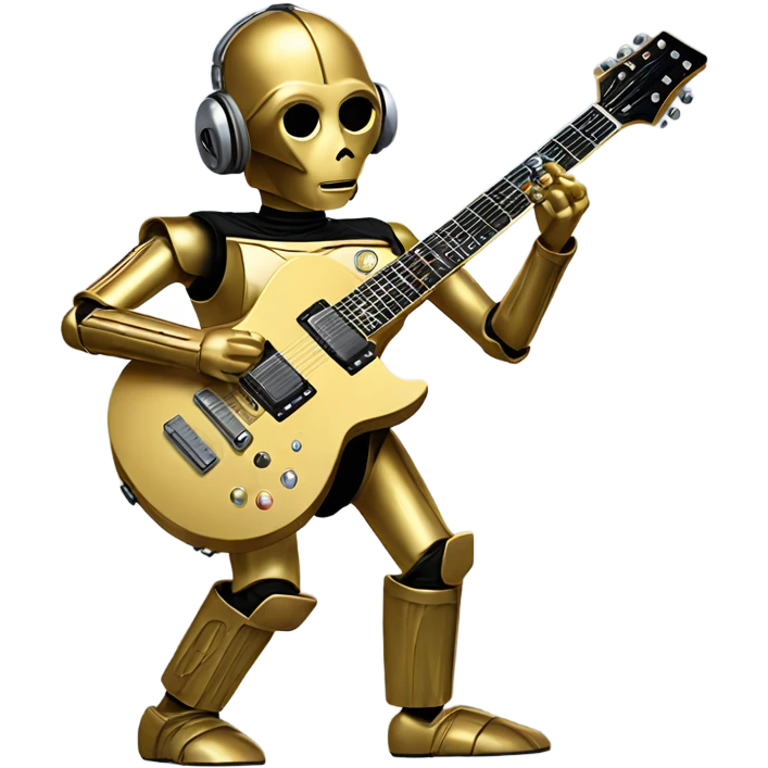 c3p0 playing electric guitar emoji