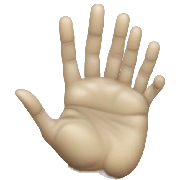 human hand nearly touching a cybernetic han, like in te painting "creation of Adam" emoji