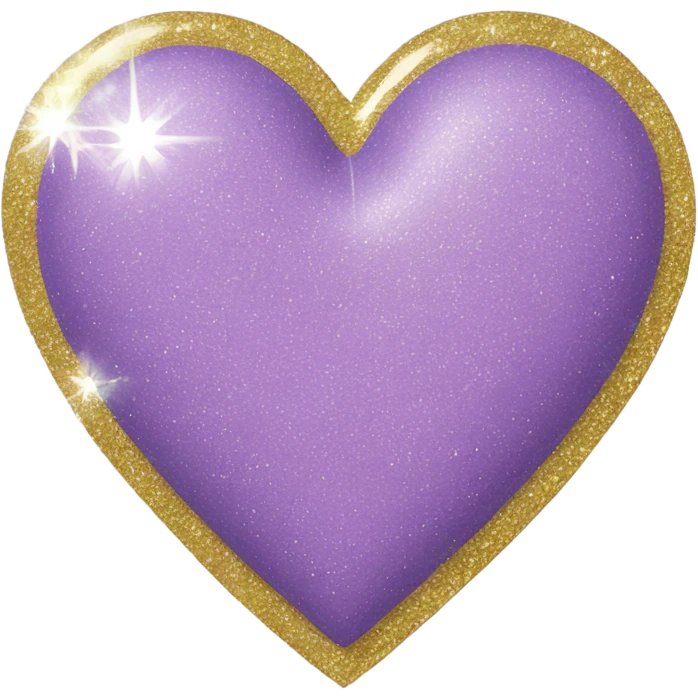 light purple heart with glitter emoji