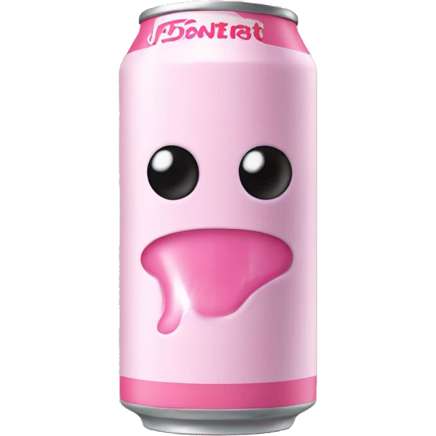Energy drink pastel pink monster emoji