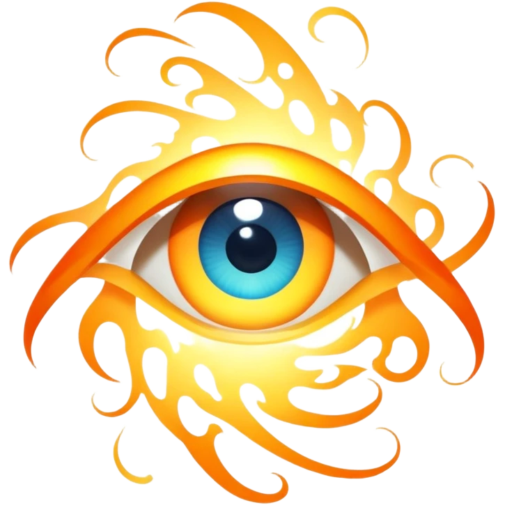 A mirage entity that appears as a shimmering, ever-shifting silhouette with eyes of swirling heat distortion, capable of creating duplicate illusions of itself that can solidify briefly to attack. emoji