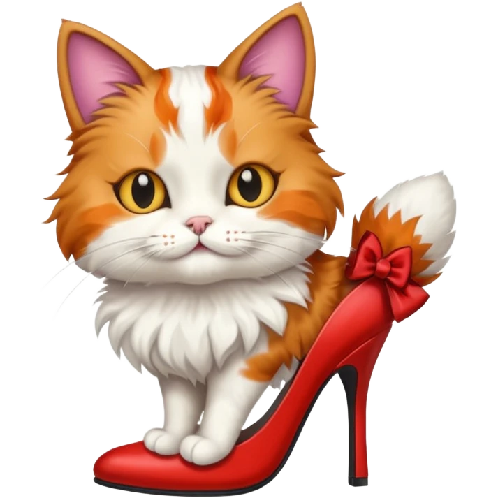 Cat with heels on emoji