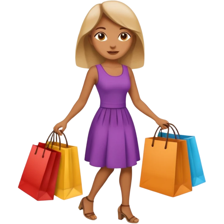 Rosa mujer compras  emoji