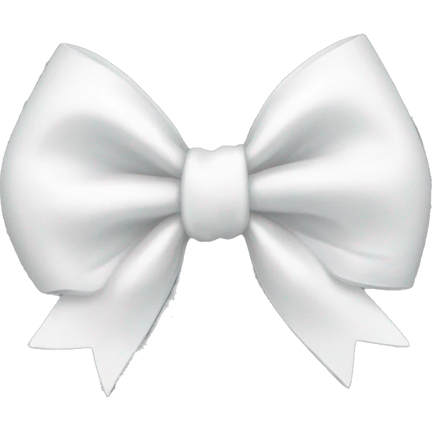 A white bow emoji