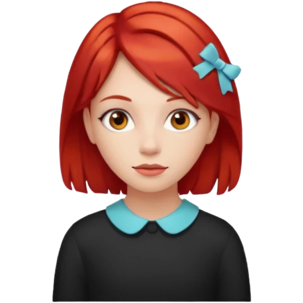 girl with red hair clips emoji