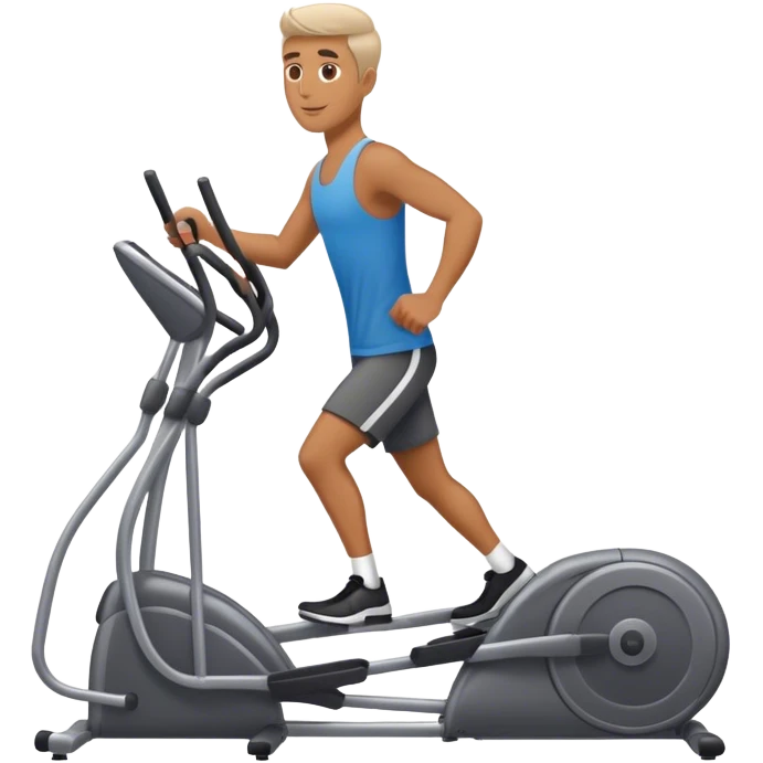 guy using eliptical emoji