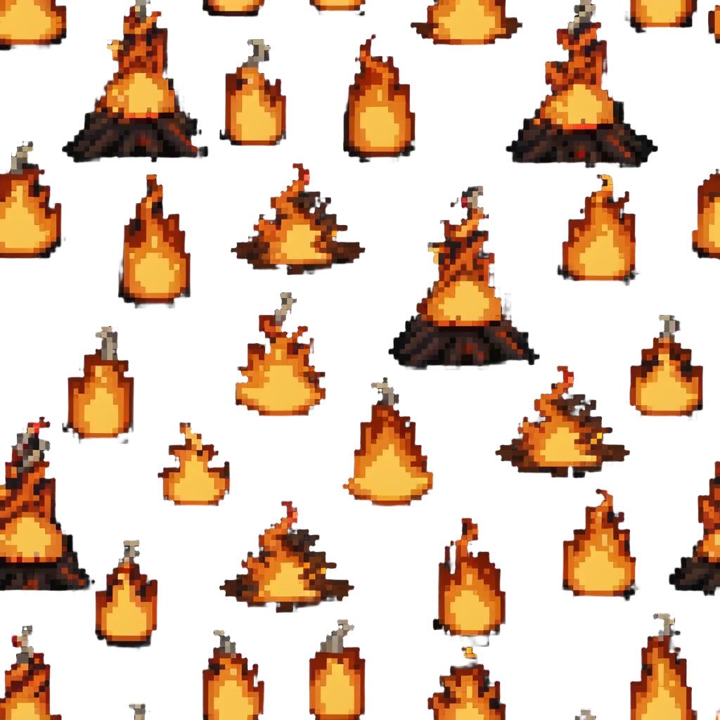 bonfire with flames emoji