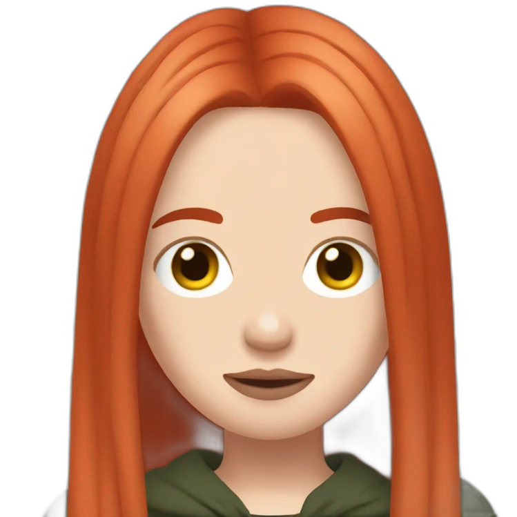 Billie Eilish with red hair  emoji