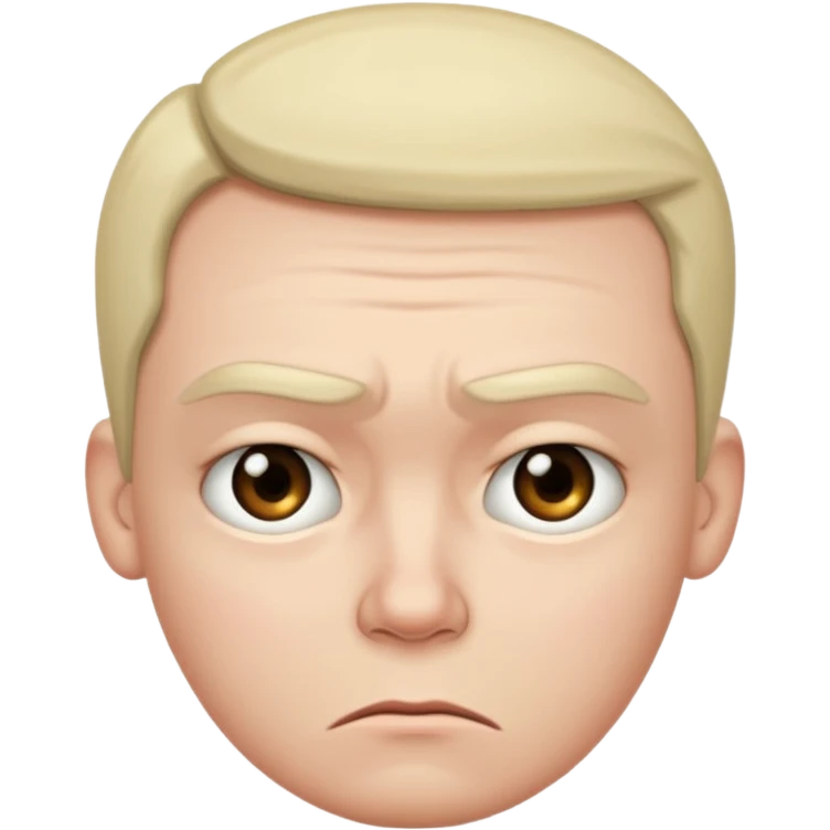 frowning face with lowered eyebrows emoji