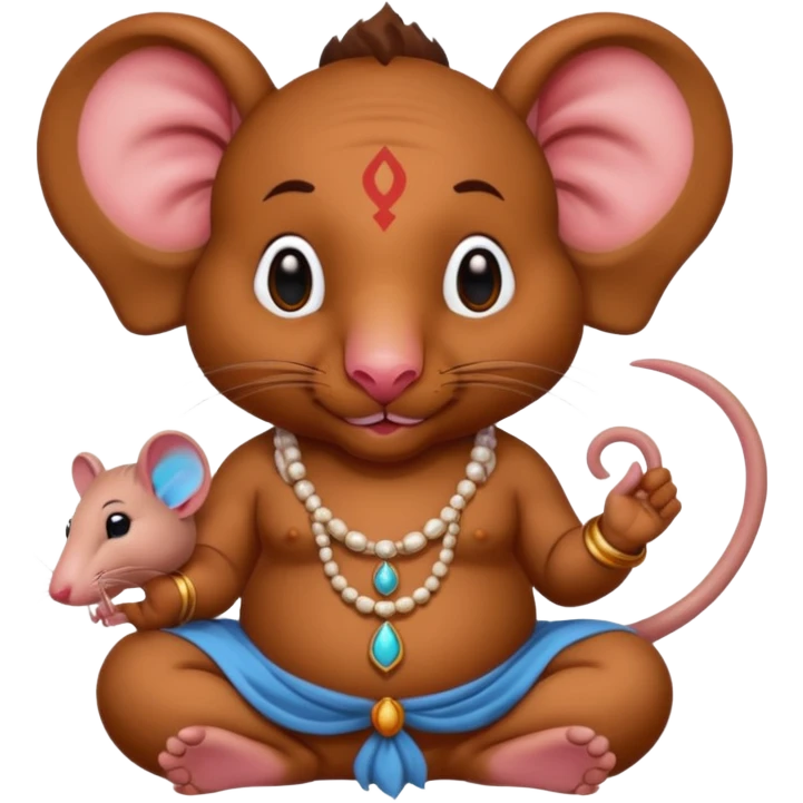 Ganesh with rat
 emoji