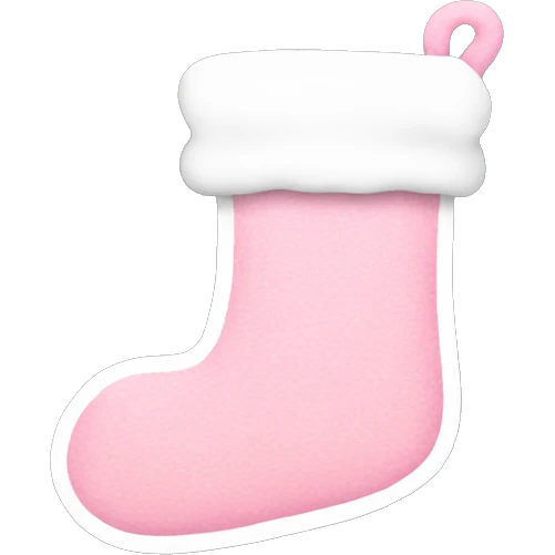 Light Pink Christmas stocking  emoji