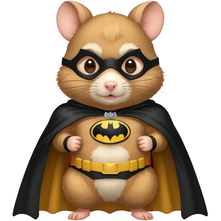 hamster wearing batman costume  emoji