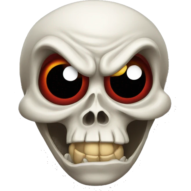 skull devil rolling eyes emoji