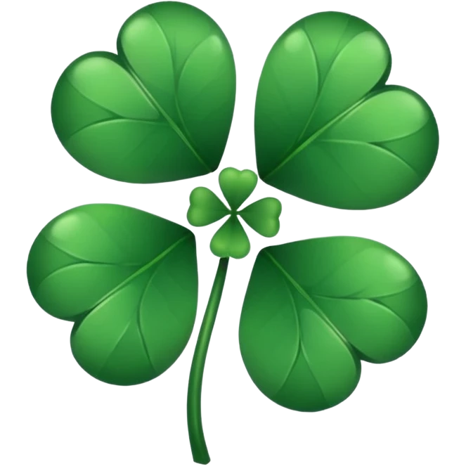 Siyah 5 yaprakli yonca emoji