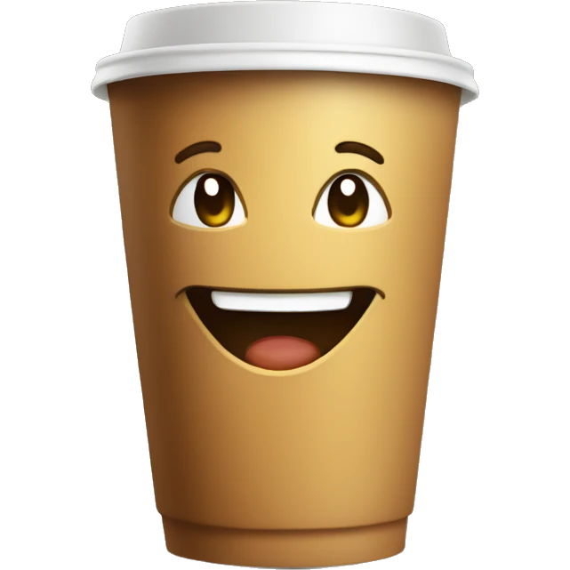 Cupo of coffee smiling  emoji