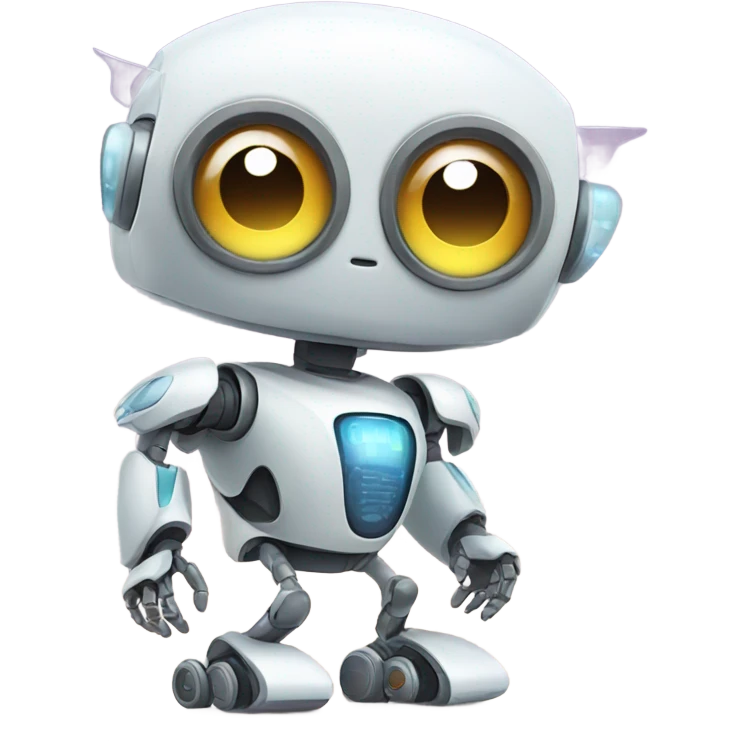 cute robot with wings emoji