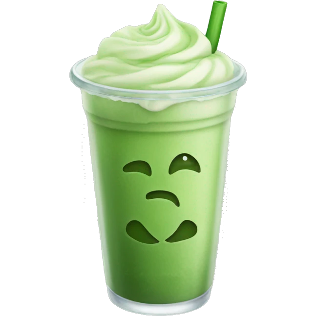 Iced matcha latte  emoji