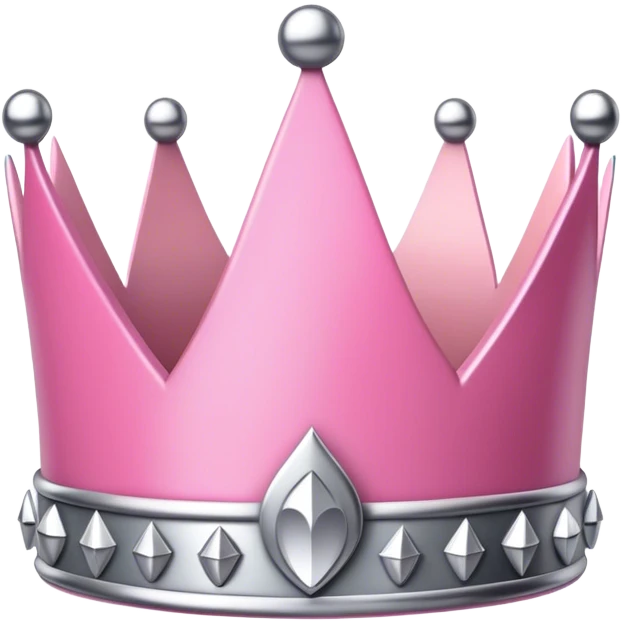 pink crown with silverbullets emoji