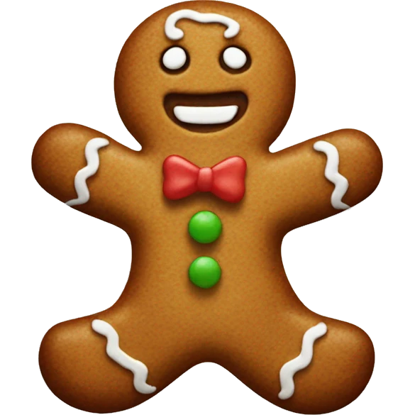 gingerbread man emoji