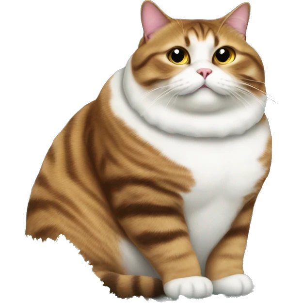 fat cat sitting in the Christmas tree emoji